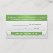 歯科用名刺アポイントメント 予約カード (裏面)