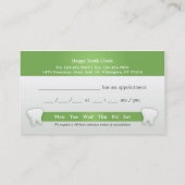 歯科用名刺アポイントメント 予約カード (裏面)