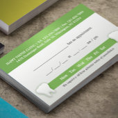 歯科用名刺アポイントメント 予約カード