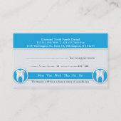 歯科用名刺(アポイントメント付) 予約カード (裏面)