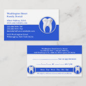 歯科用名刺(アポイントメント付) 予約カード (正面/裏面)