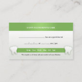 歯科用名刺(アポイントメント付) 予約カード (裏面)