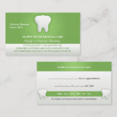 歯科用名刺(アポイントメント付) 予約カード (正面/裏面)