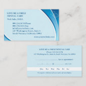 歯科用名刺(アポイントメント付) 予約カード (正面/裏面)