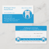 歯科用名刺(アポイントメント付) 予約カード (正面/裏面)