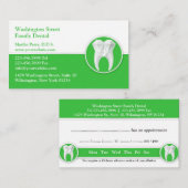 歯科用名刺(アポイントメント付) 予約カード (正面/裏面)