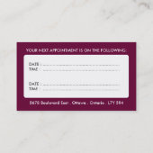 歯科用名刺 予約カード (裏面)