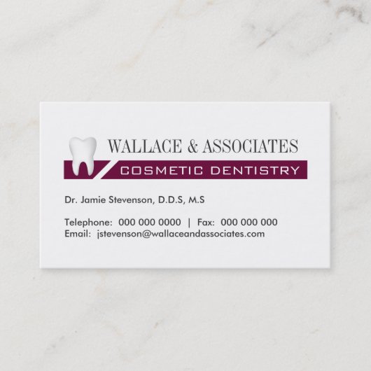 歯科用名刺 予約カード (正面)