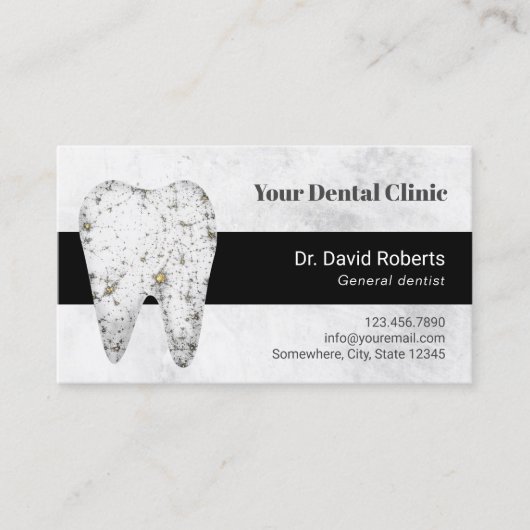 歯科用大理石歯モダン歯科アポイントメント 予約カード (正面)