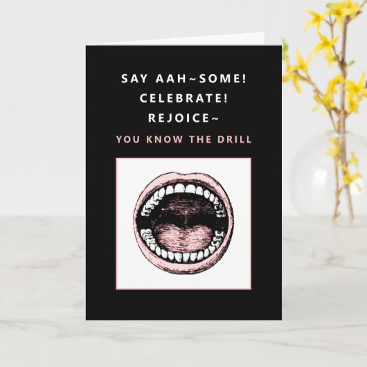 歯科用学校卒業カード カード (黄色い花)