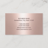 歯科用幾何学的バラ金ゴールドフレームデンタルケア 名刺 (裏面)