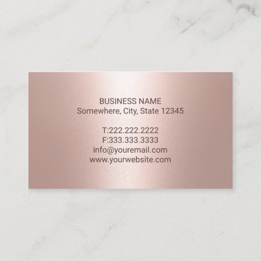 歯科用幾何学的バラ金ゴールドフレームデンタルケア 名刺 (裏面)