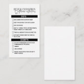 歯科用抜取後歯の指示カード 予約カード (正面/裏面)