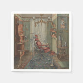 歯科用椅子手術室歯科医用オフィスヴィンテージ スタンダードカクテルナプキン (正面)