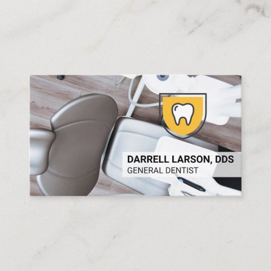 歯科用椅子 |歯シールドアイコン 名刺 (正面)