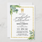 歯科用植物茎葉歯科医科卒業 招待状 (正面)