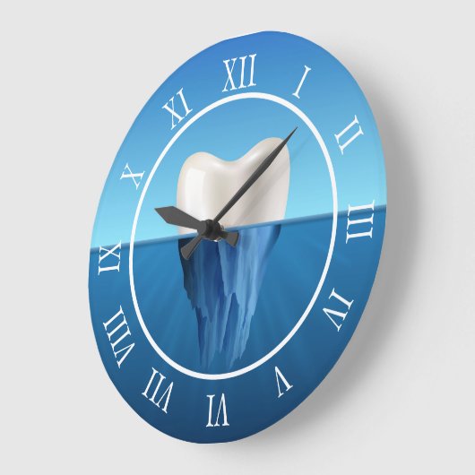 歯科用歯アイスバーグプロフェッショナル歯科医院 ラージ壁時計 (傾斜)