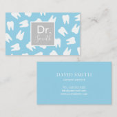 歯科用歯パターンブルーエレガントデンタルケア 名刺 (正面/裏面)