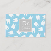 歯科用歯パターンブルーエレガントデンタルケア 名刺 (正面)