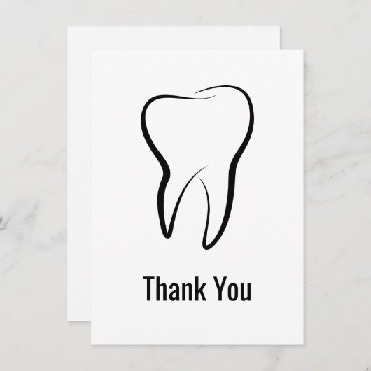 歯科用歯メディカルグラフィック歯科ありがとう サンキューカード (正面/裏面)