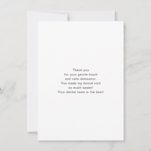 歯科用歯メディカルグラフィック歯科ありがとう サンキューカード (裏面)