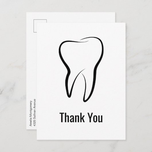 歯科用歯メディカルグラフィック歯科ありがとう ポストカード (正面/裏面)