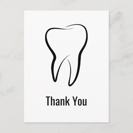歯科用歯メディカルグラフィック歯科ありがとう ポストカード (正面)