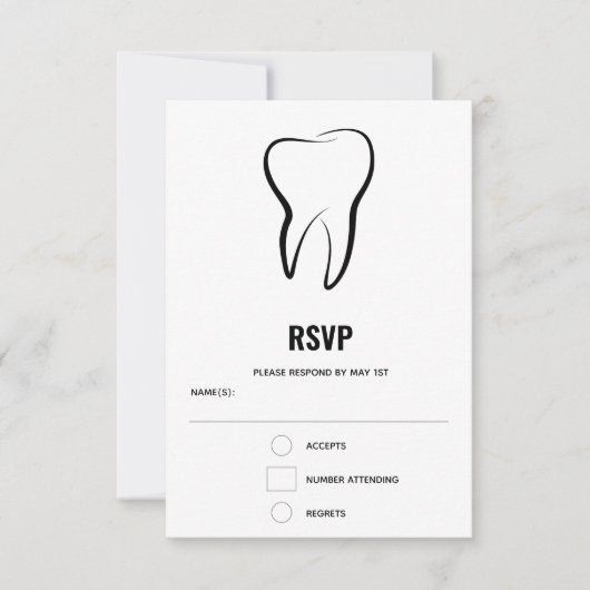 歯科用歯メディカルグラフィック歯科 出欠カード (正面)