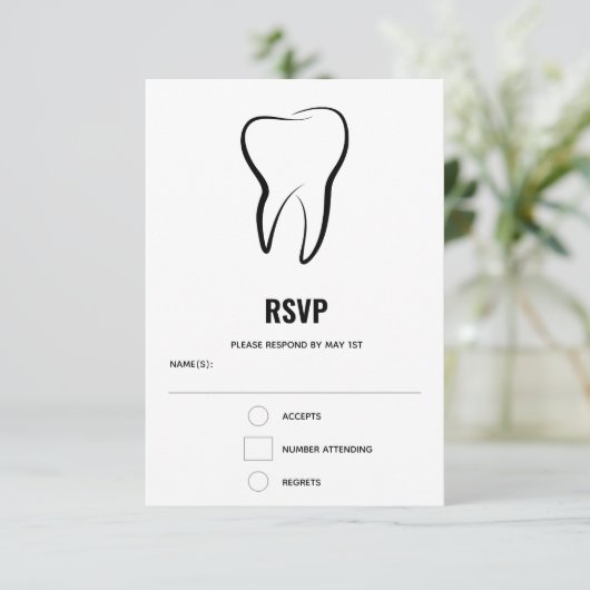 歯科用歯メディカルグラフィック歯科 出欠カード (スタンド正面)