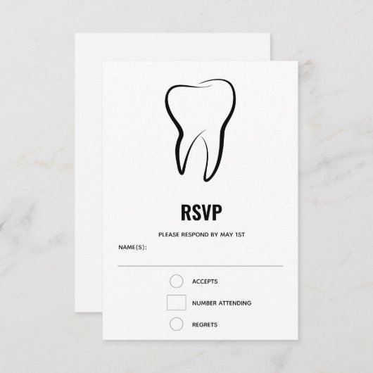 歯科用歯メディカルグラフィック歯科 出欠カード (正面/裏面)