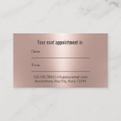 歯科用歯型バラ金ゴールド歯科アポイントメント 予約カード (裏面)