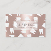 歯科用歯型バラ金ゴールド歯科アポイントメント 予約カード (正面)