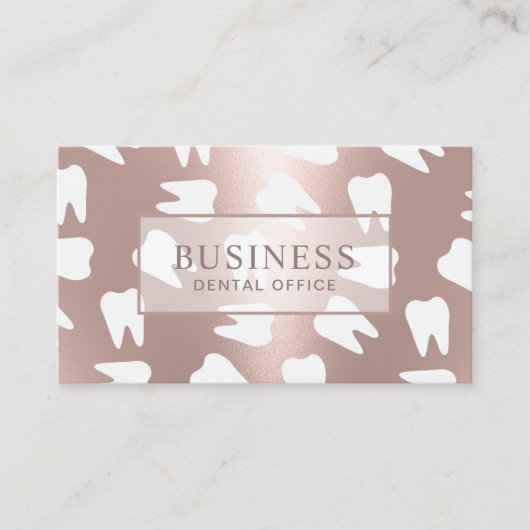 歯科用歯型バラ金ゴールド歯科アポイントメント 予約カード (正面)