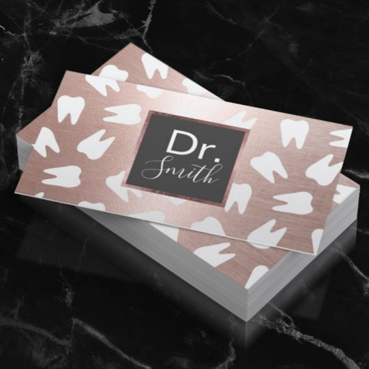 歯科用歯型モダンバラ金ゴールドデンタルケア 名刺