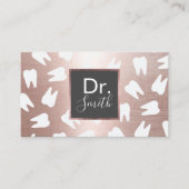 歯科用歯型モダンバラ金ゴールドデンタルケア 名刺 (正面)