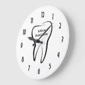 歯科用歯歯科クリニック医療グラフィック ラージ壁時計 (傾斜)