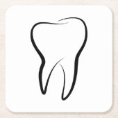 歯科用歯歯科クリニック医療 スクエアペーパーコースター (正面)