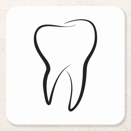 歯科用歯歯科クリニック医療 スクエアペーパーコースター (正面)