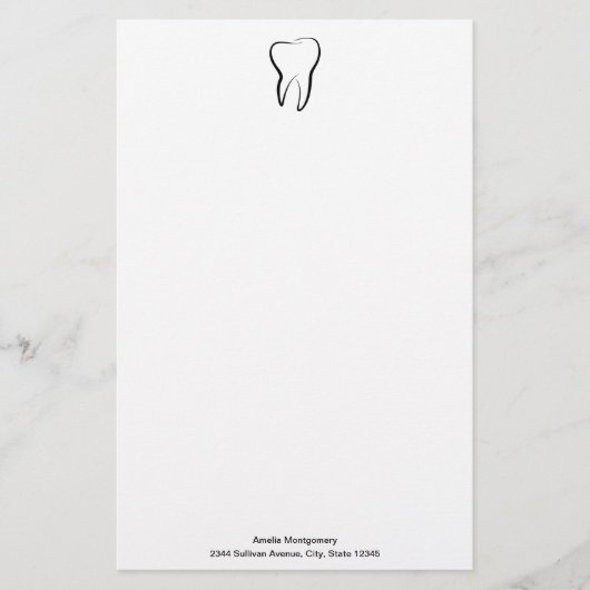 歯科用歯歯科クリニック医療 便箋 (正面)