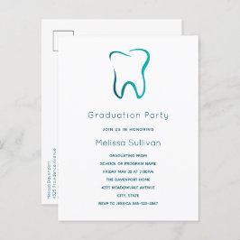 歯科用歯歯科医用画像卒業 インビテーションポストカード