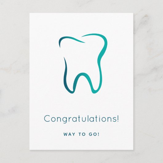 歯科用歯歯科医用画像卒業 ポストカード (正面)