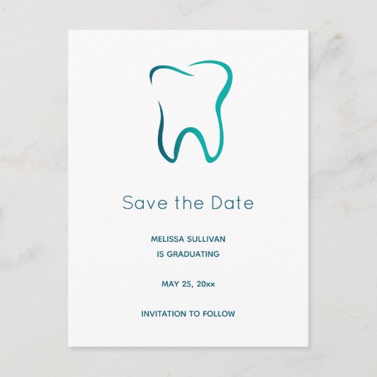 歯科用歯歯科医用画像卒業 案内ポストカード (正面)