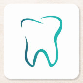 歯科用歯歯科医用画像 スクエアペーパーコースター (正面)