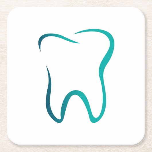 歯科用歯歯科医用画像 スクエアペーパーコースター (正面)