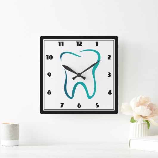 歯科用歯歯科医用画像 スクエア壁時計 (ホーム)