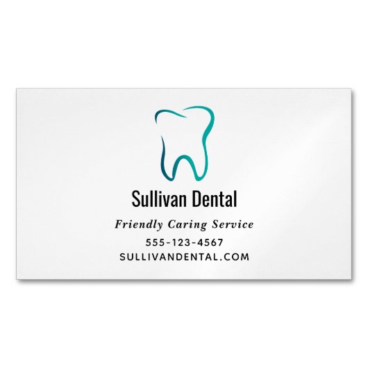 歯科用歯歯科医院 マグネット名刺 (正面)