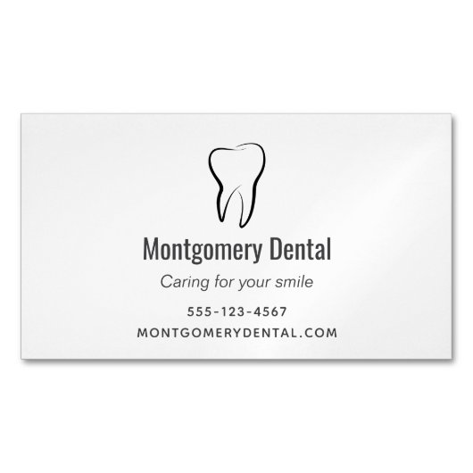 歯科用歯歯科診療口腔衛生 マグネット名刺 (正面)