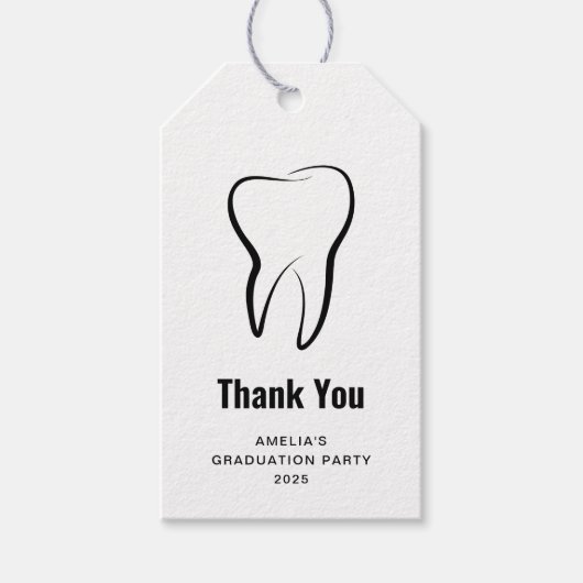 歯科用歯歯科診療科卒業 ギフトタグ (正面)