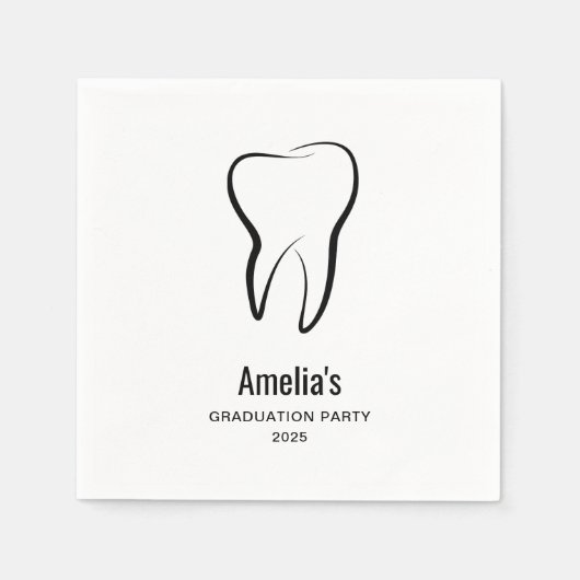 歯科用歯歯科診療科卒業 スタンダードカクテルナプキン (正面)
