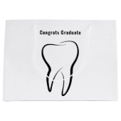 歯科用歯歯科診療科卒業 ラージペーパーバッグ (正面)